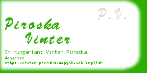 piroska vinter business card